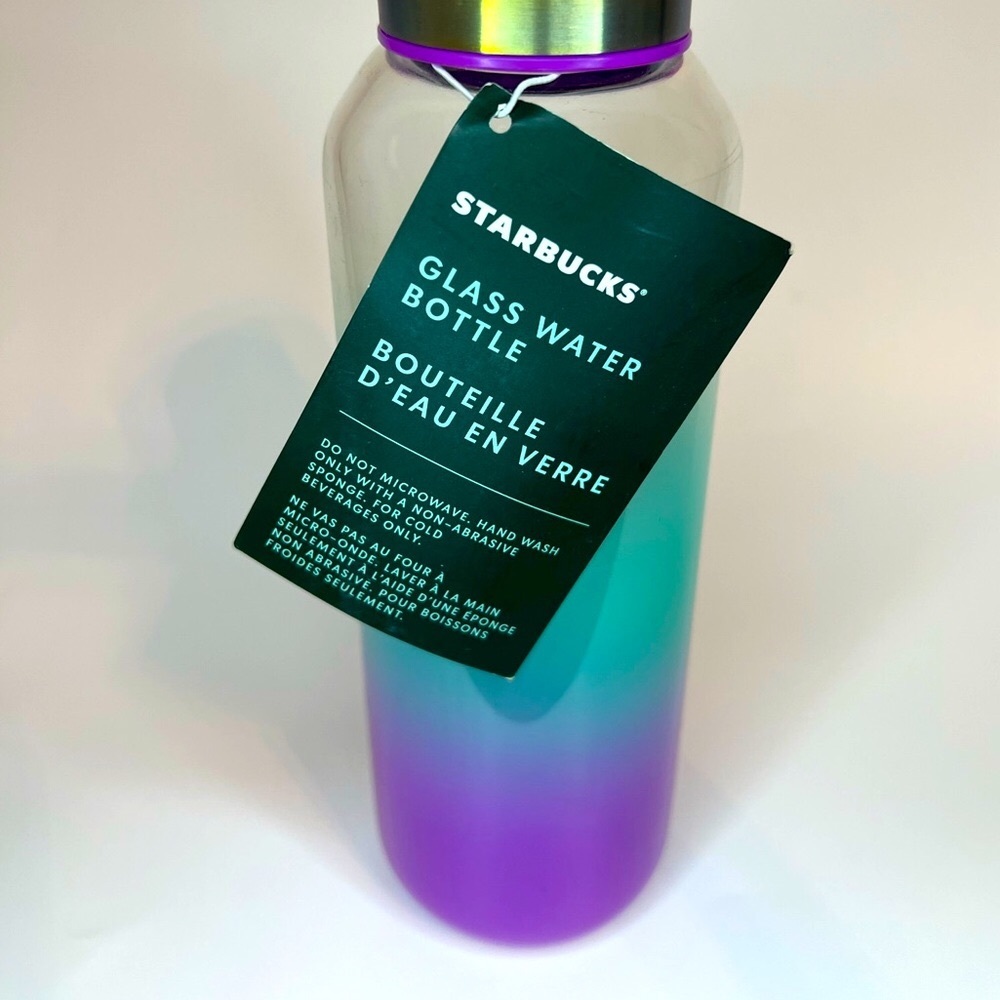Starbucks Iridescent/ Ombre Glass Water Bottle